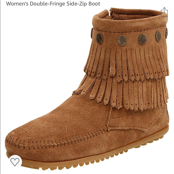 Minnetonka Double-Fringe Side Zip Boot - Picture 8 of 8